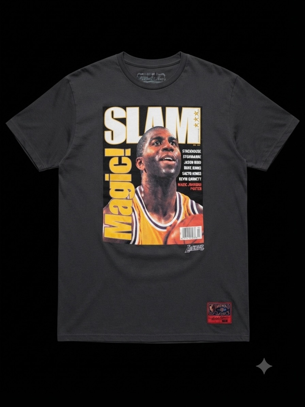 Mitchell & Ness Black SLAM 'Magic' Cover Graphic Tee